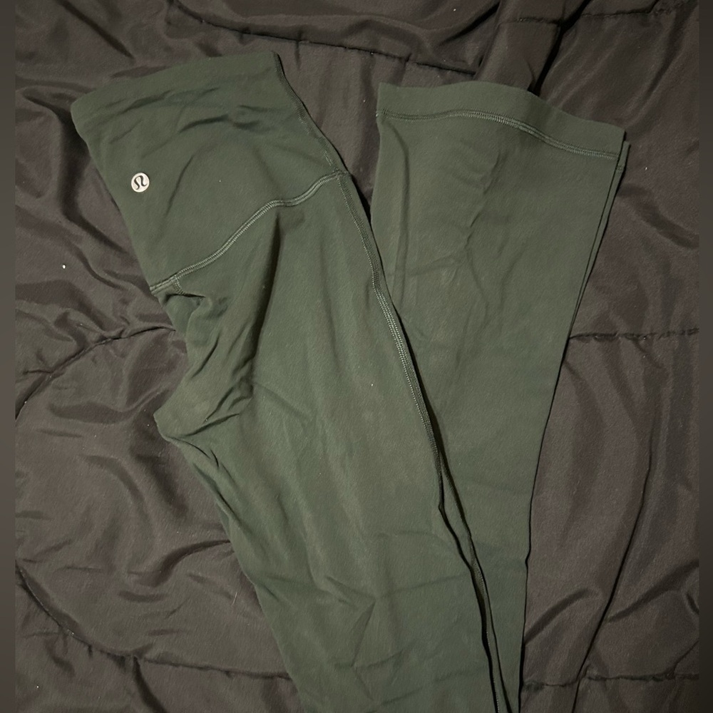 Lululemon Green Flare Leggings